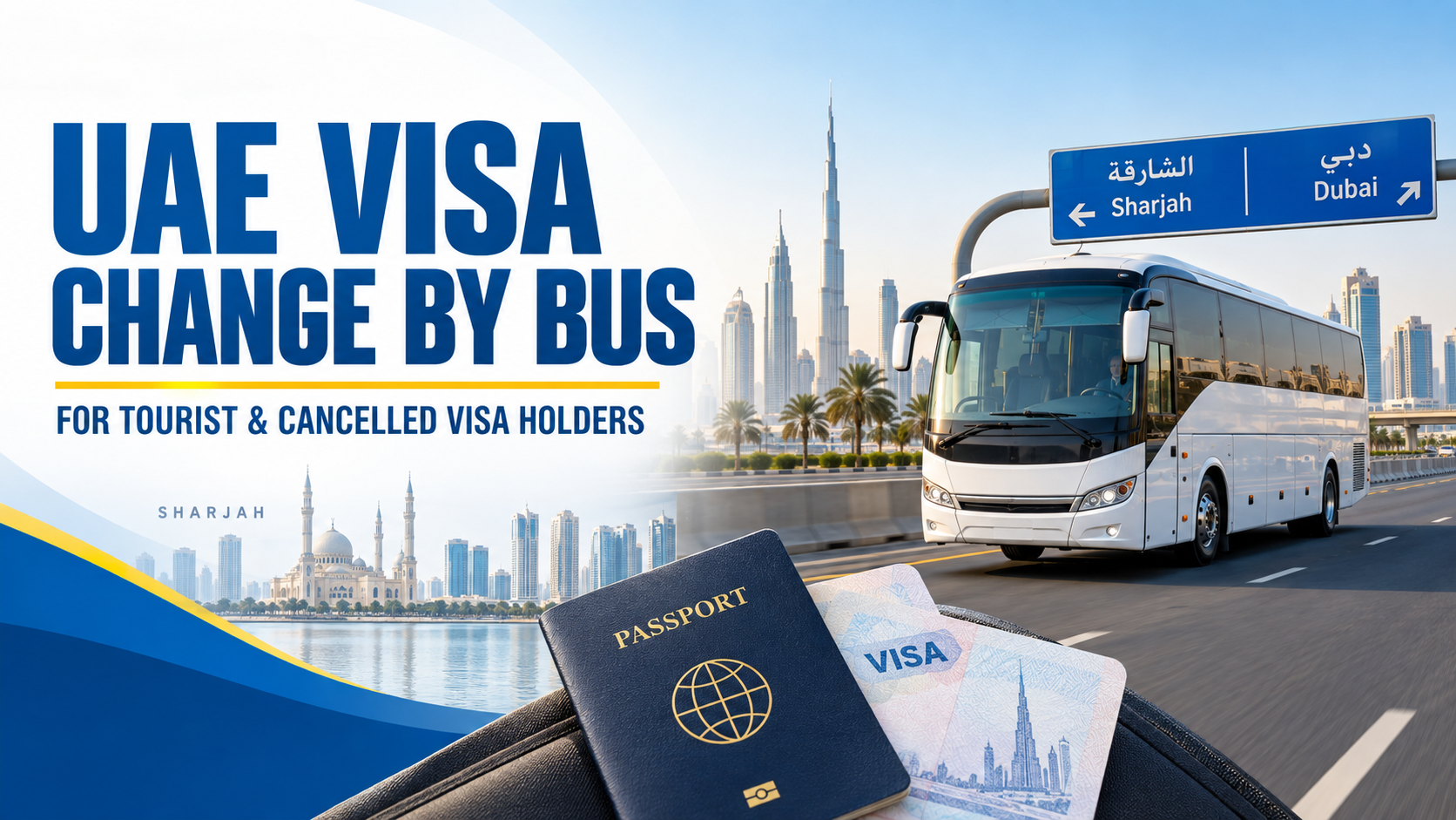 UAE visa change by bus from Sharjah for tourist visa holders and cancelled visa holders